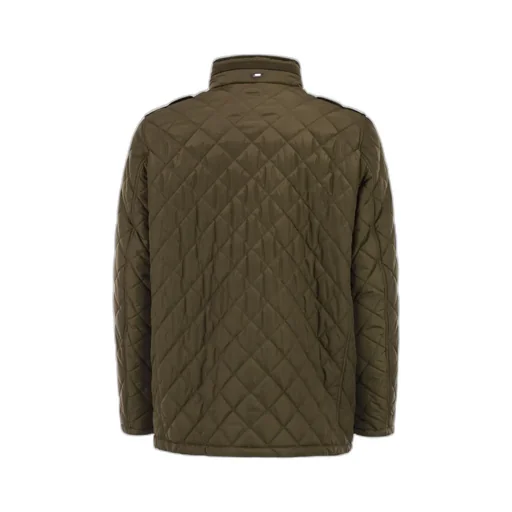 Diamond Quilted Long-Sleeved Puffer