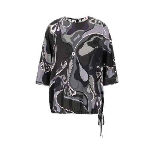 Abstract-Print Blouse