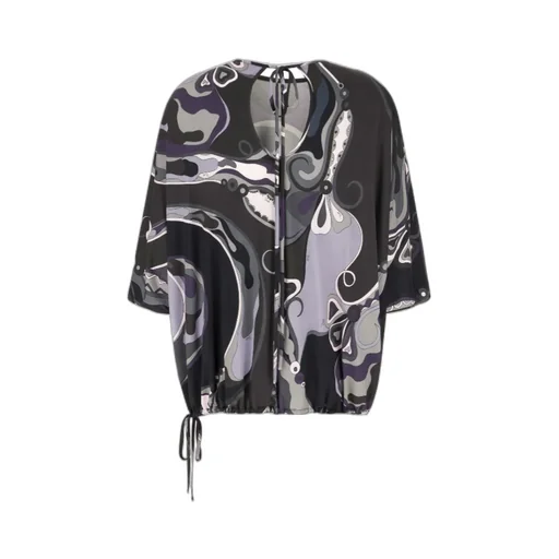 Abstract-Print Blouse