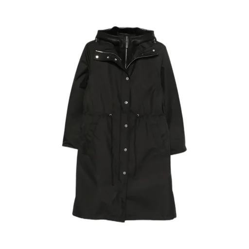 Hooded Drawstring-Waist Parka