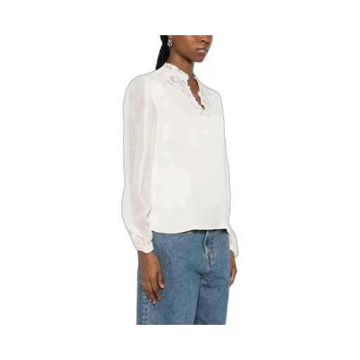 Lace-Trimmed Blouse