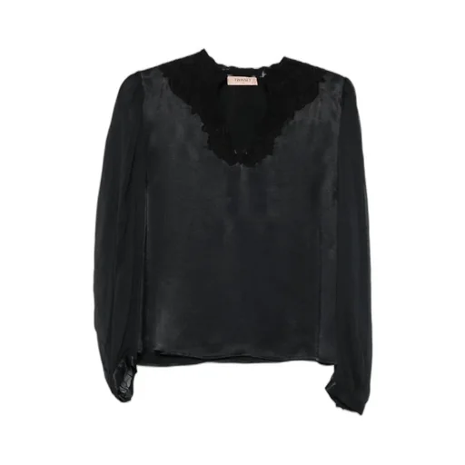 Lace-Trimmed Blouse