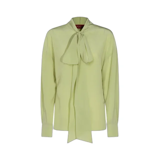 Neck Bow CrÊPe De Chine Shirt