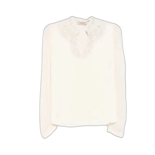 Lace-Trimmed Blouse