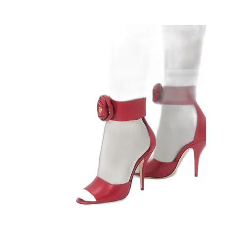 Drip Rose Kidskin Sandal With Crystals 105Mm