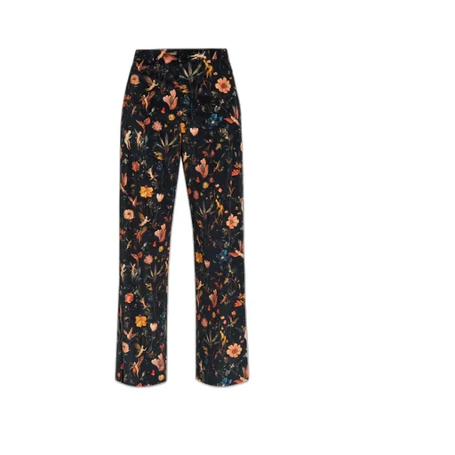 Floral Velvet Trousers