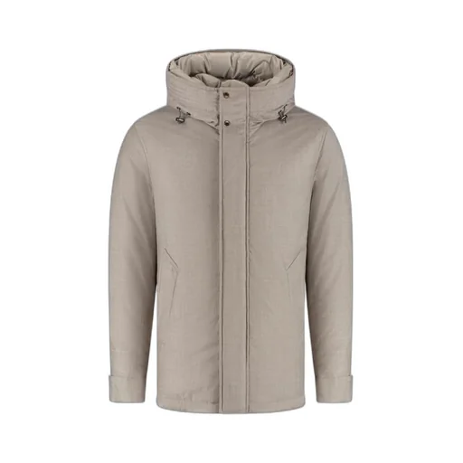 High Neck Hooded Down Jacket