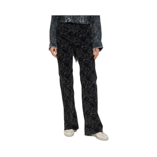 Floral-Pattern Jeans