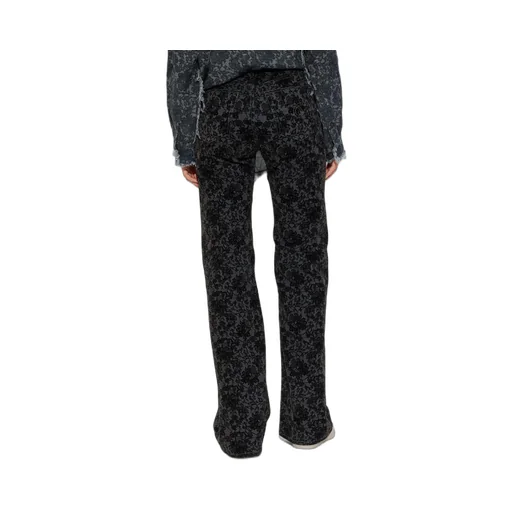 Floral-Pattern Jeans