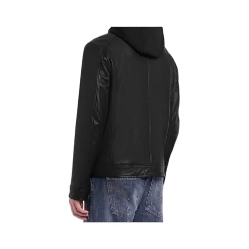 Leather Jacket With Hood