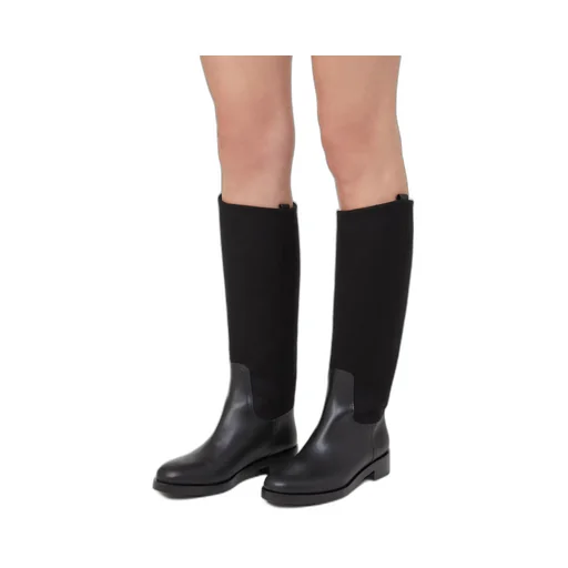 Camel And Leather Boots