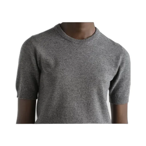 Short-Sleeve Cashmere Sweater