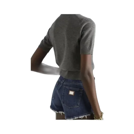 Short-Sleeve Cashmere Sweater