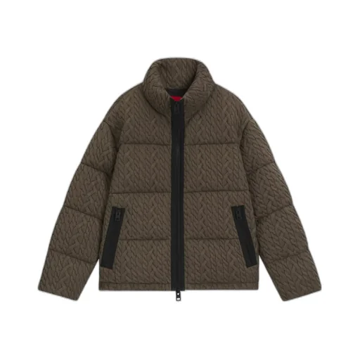 Cable-Knit Padded Jacket