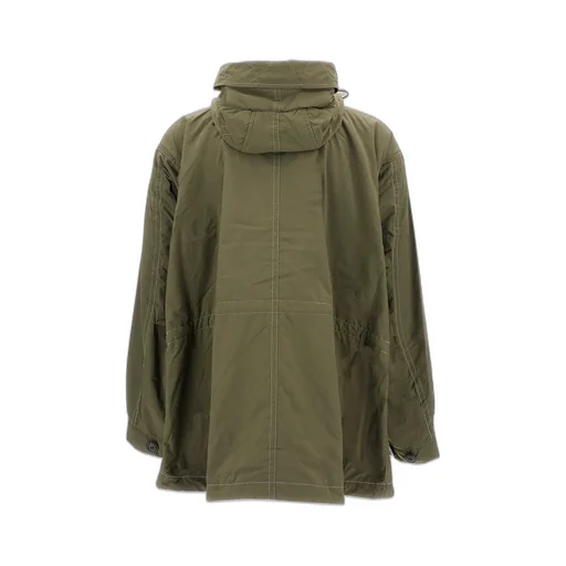 Reflective-Stitching Hooded Coat