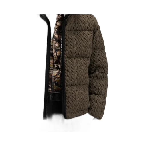 Cable-Knit Padded Jacket