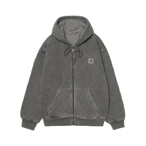 Quilted Hooded Zip-Up Jacket