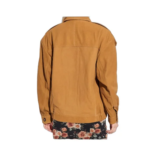 Button Suede Jacket