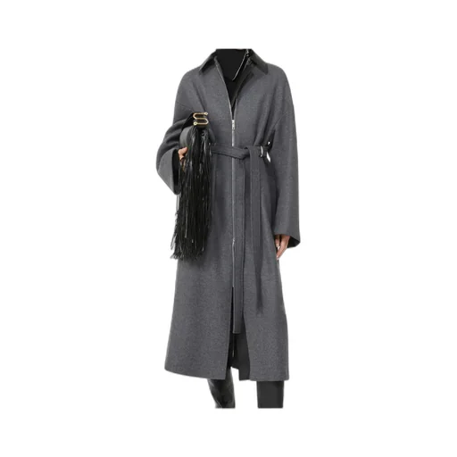 Zipped Belted Coat