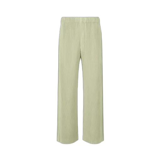 Straight-Leg Pleated Trousers