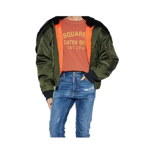 Aviator Hooded Puffer Bomber Jacket
