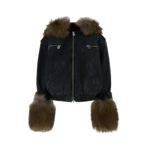 Fur-Trimmed Canvas Jacket