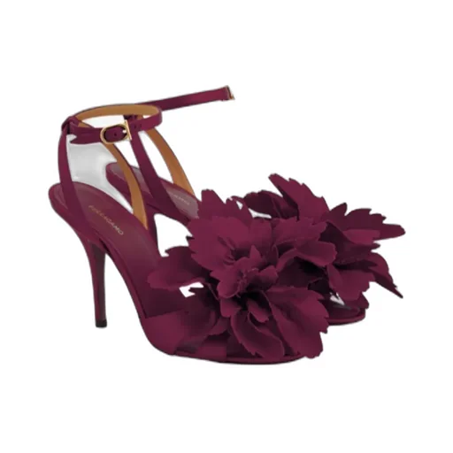 Flower Embellished High Heel Sandal