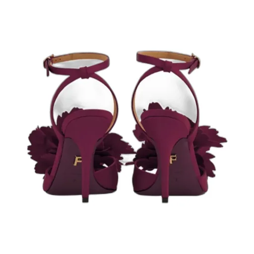 Flower Embellished High Heel Sandal