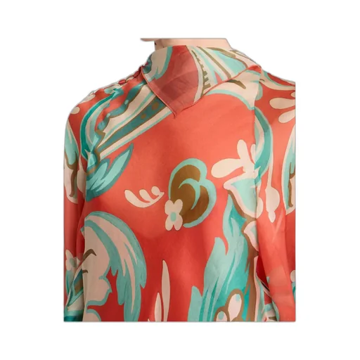 Silk Midi Dress With Drapes