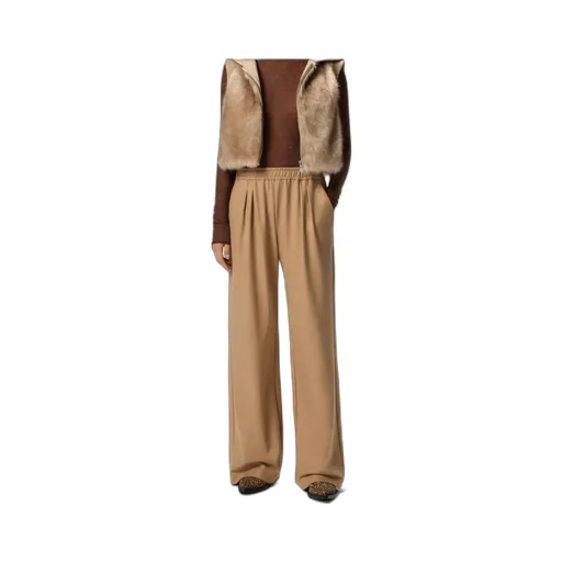 Pleated Elastic-Waist Trousers