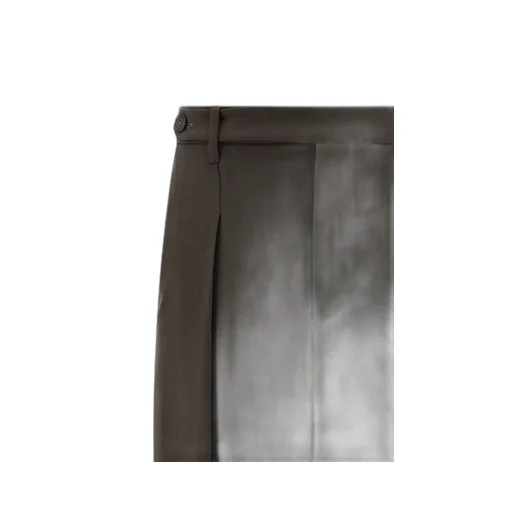 Curved Front-Split Midi Skirt