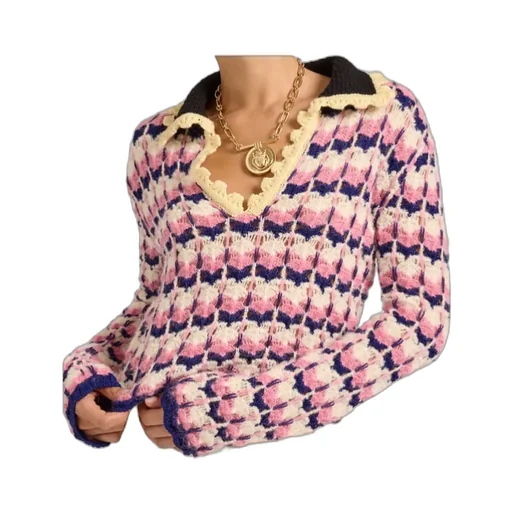 Geometric-Pattern Sweater