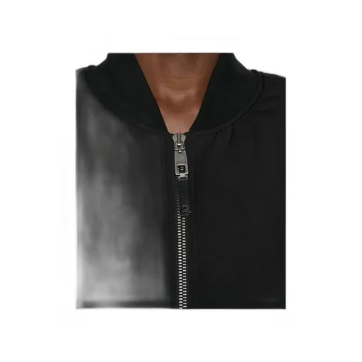 Zip-Up Oversized Bomber Jacket