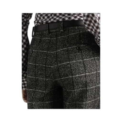 Check-Pattern Trousers