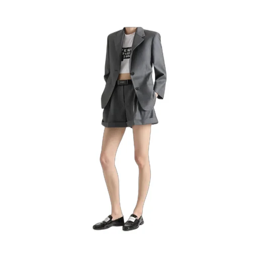 Single-Breasted Buttoned Blazer