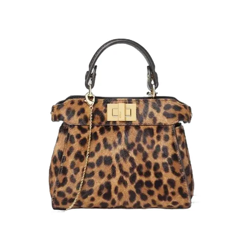Nano Peekaboo Leopard Printed Tote Bag