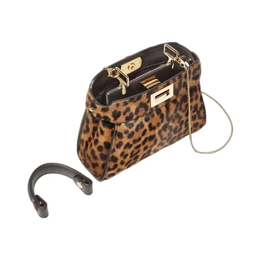Nano Peekaboo Leopard Printed Tote Bag