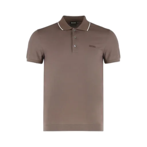Logo Embroidered Short Sleeved Polo Shirt