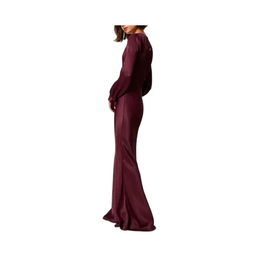 Lace-Insert Satin Dress