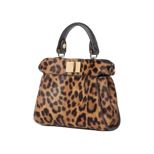 Nano Peekaboo Leopard Printed Tote Bag