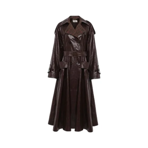 Double-Breasted Long Riding Coat