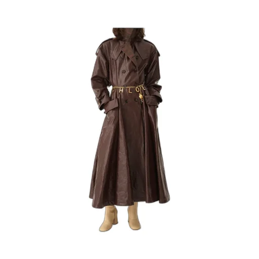 Double-Breasted Long Riding Coat