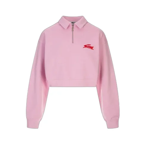 3D Follow The Rabbit Embroidery Cropped Sweatshirt