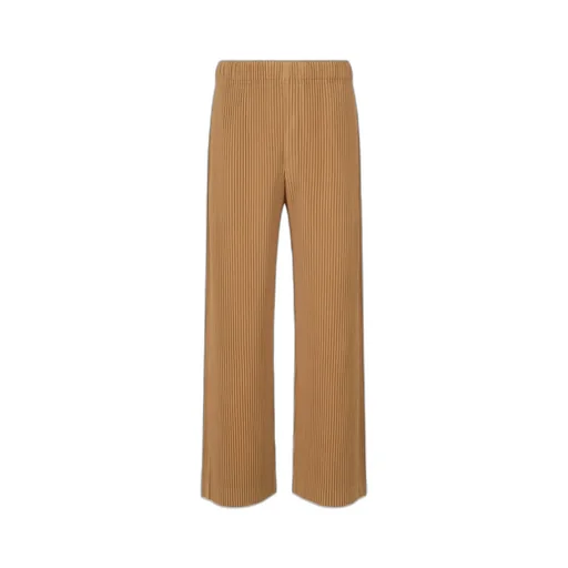 Straight-Leg Pleated Trousers