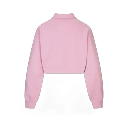 3D Follow The Rabbit Embroidery Cropped Sweatshirt
