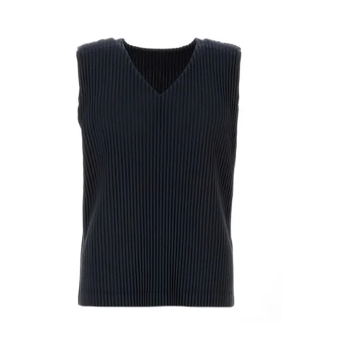 Pleated V-Neck Vest