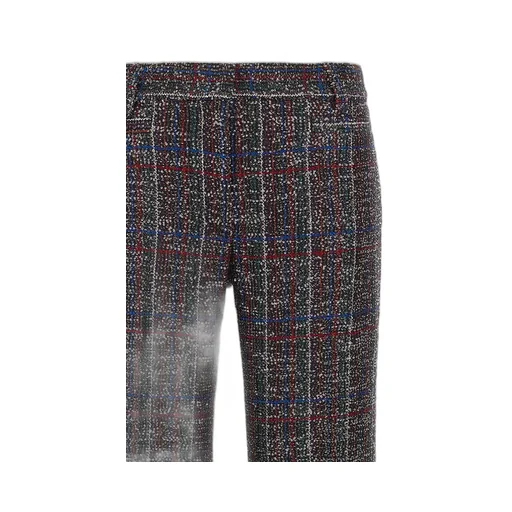Sequin Embellished Tartan Pants