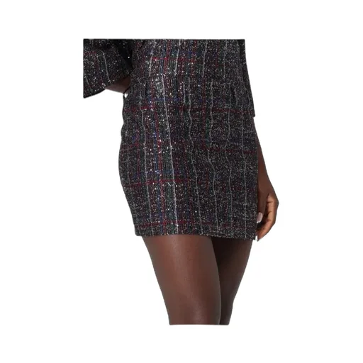 Sequin Tartan Skirt