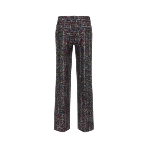Sequin Embellished Tartan Pants