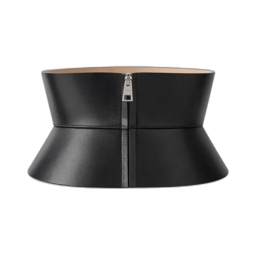 Corset belt in leather